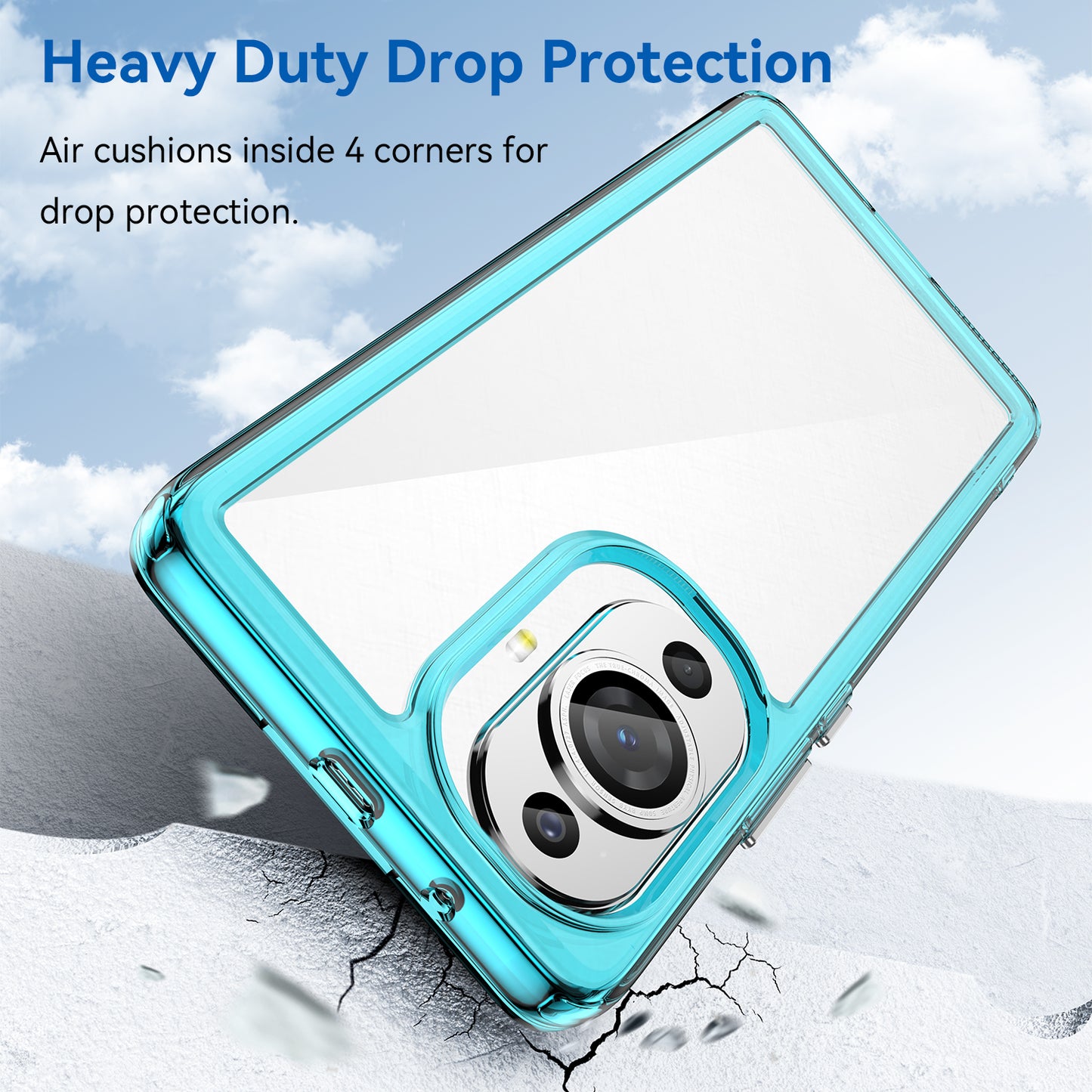 For Huawei nova 11 Pro / nova 11 Ultra Transparent Phone Case TPU+Acrylic Smartphone Cover