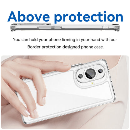 For Huawei nova 11 Pro / nova 11 Ultra Transparent Phone Case TPU+Acrylic Smartphone Cover