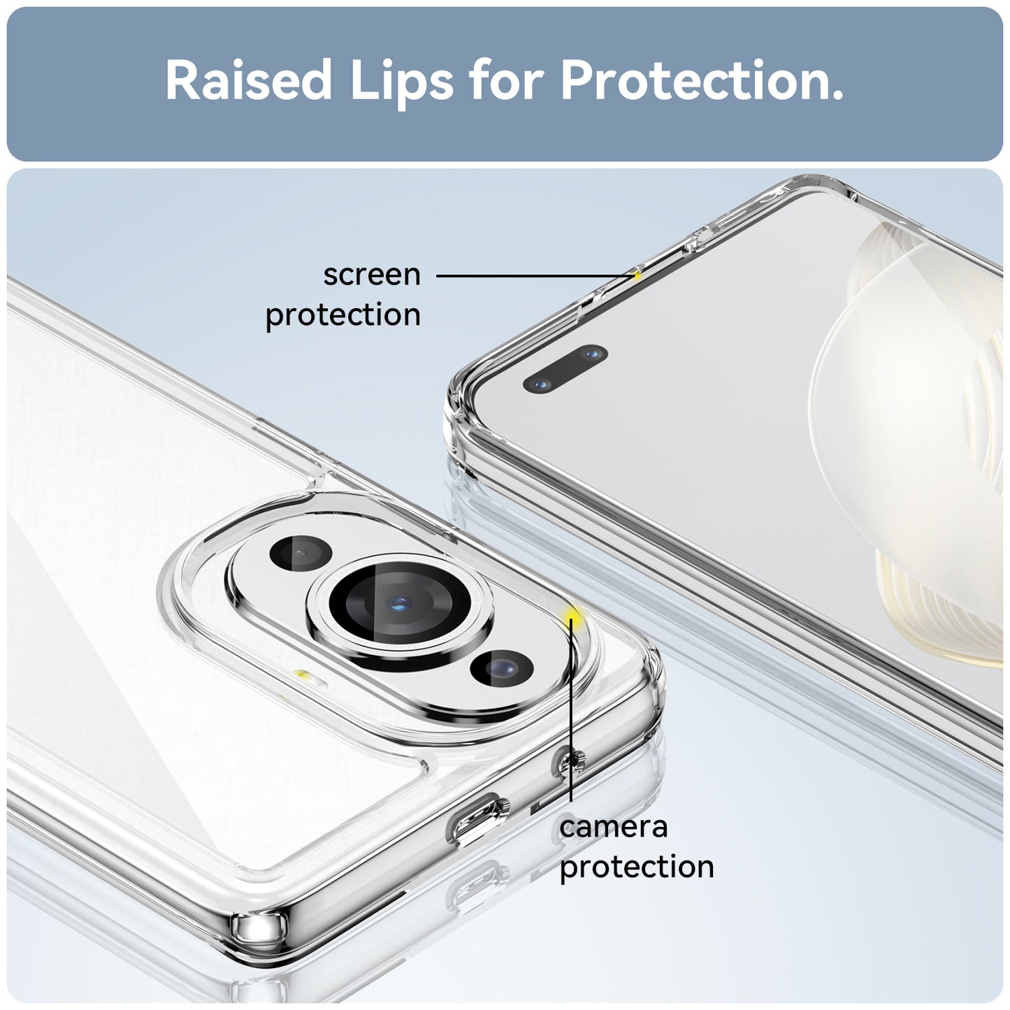 For Huawei nova 11 Pro / nova 11 Ultra Transparent Phone Case TPU+Acrylic Smartphone Cover