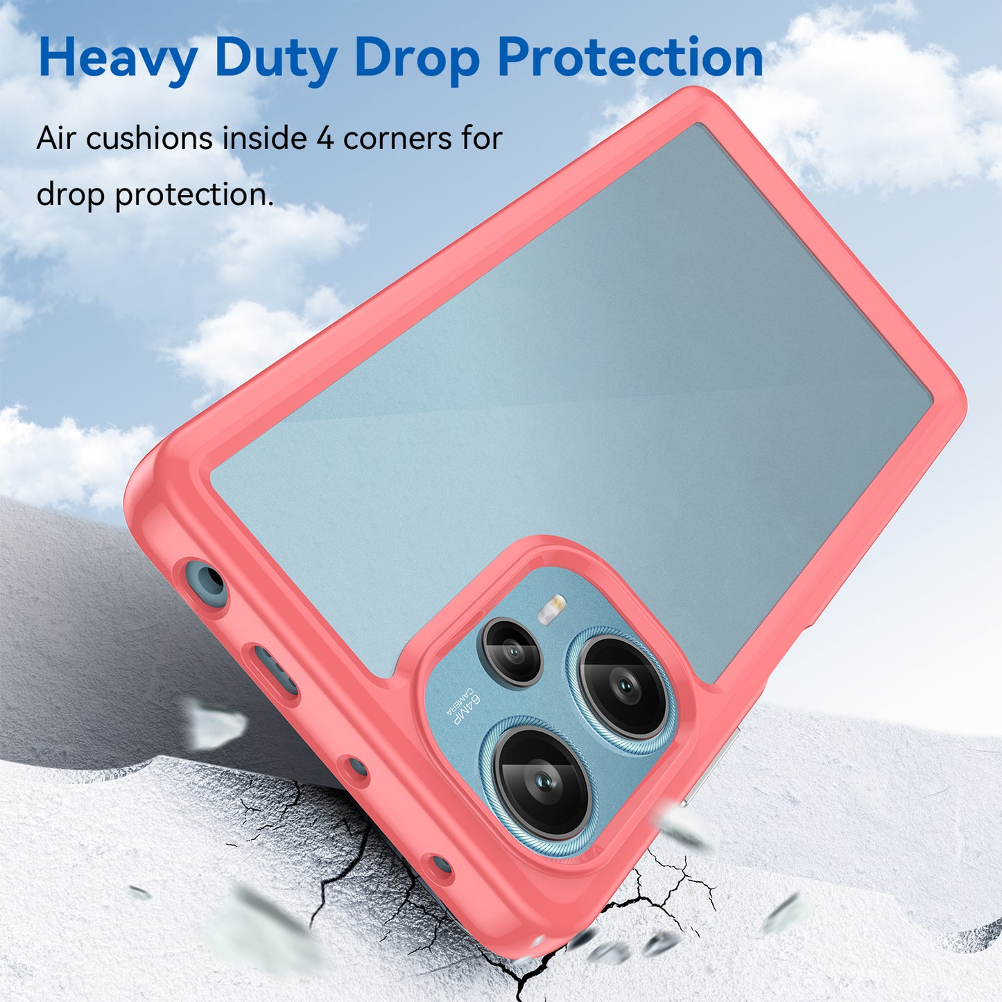 For Xiaomi Redmi Note 12 Turbo / Poco F5 5G Protective Phone Case TPU+Acrylic Anti-scratch Cover