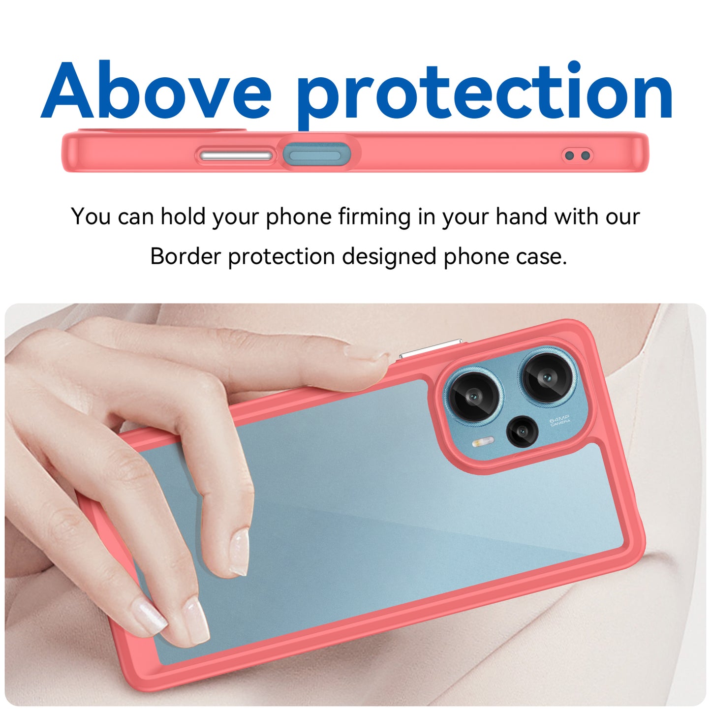 For Xiaomi Redmi Note 12 Turbo / Poco F5 5G Protective Phone Case TPU+Acrylic Anti-scratch Cover
