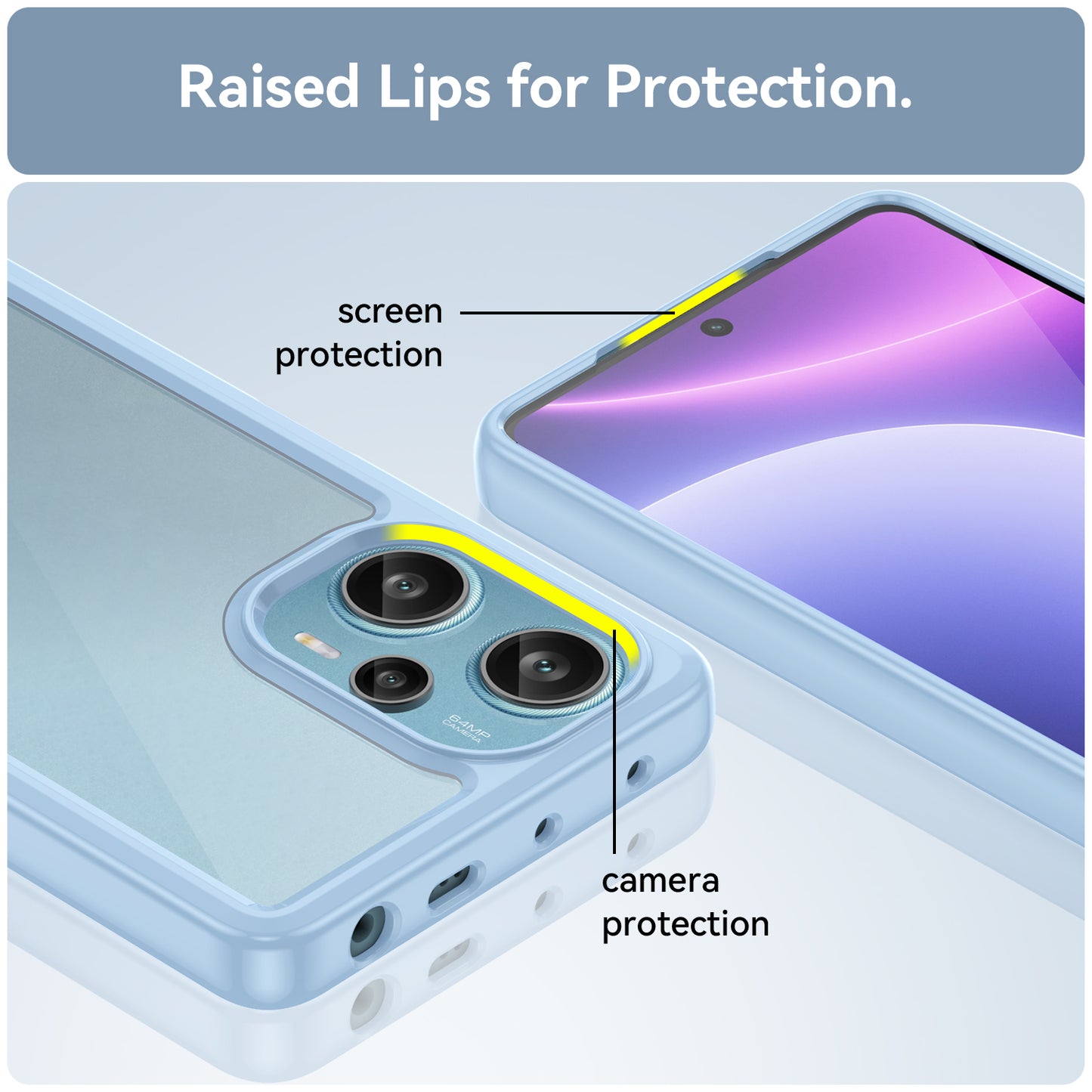 For Xiaomi Redmi Note 12 Turbo / Poco F5 5G Protective Phone Case TPU+Acrylic Anti-scratch Cover