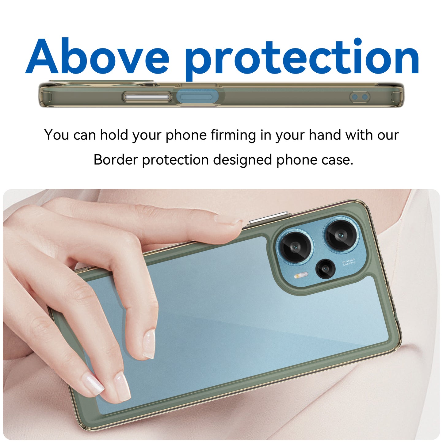 For Xiaomi Redmi Note 12 Turbo / Poco F5 5G Protective Phone Case TPU+Acrylic Anti-scratch Cover