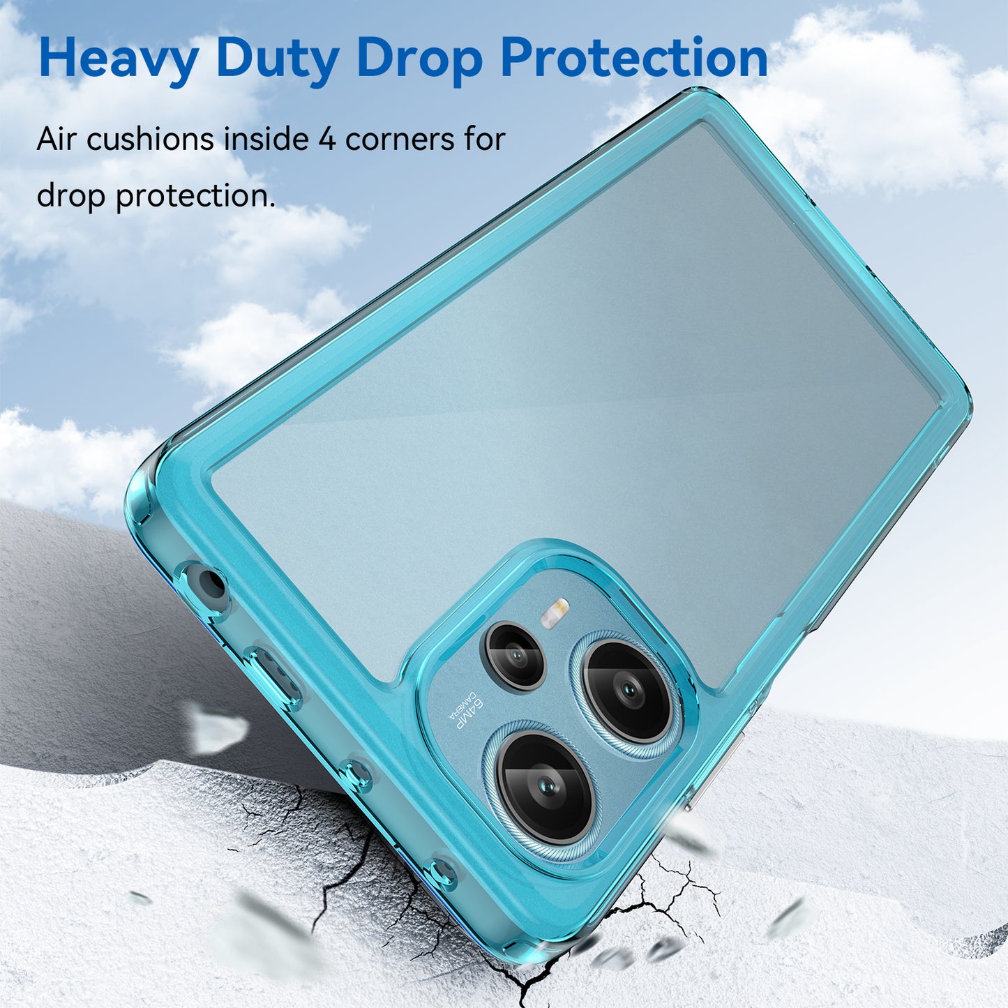 For Xiaomi Redmi Note 12 Turbo / Poco F5 5G Protective Phone Case TPU+Acrylic Anti-scratch Cover