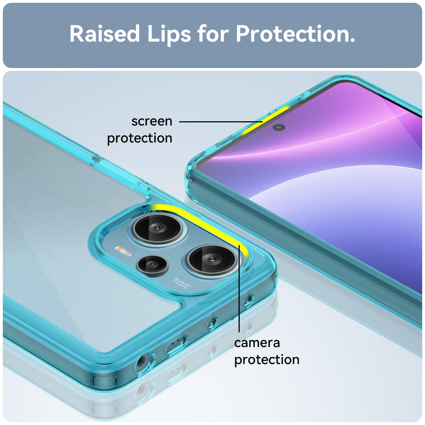 For Xiaomi Redmi Note 12 Turbo / Poco F5 5G Protective Phone Case TPU+Acrylic Anti-scratch Cover