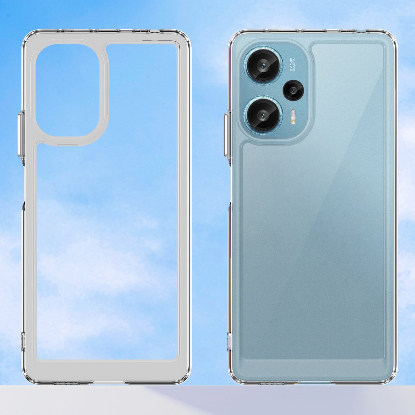 For Xiaomi Redmi Note 12 Turbo / Poco F5 5G Protective Phone Case TPU+Acrylic Anti-scratch Cover