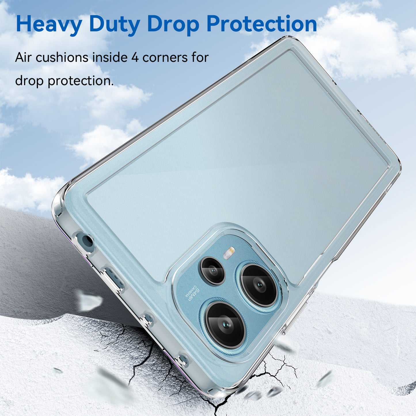 For Xiaomi Redmi Note 12 Turbo / Poco F5 5G Protective Phone Case TPU+Acrylic Anti-scratch Cover