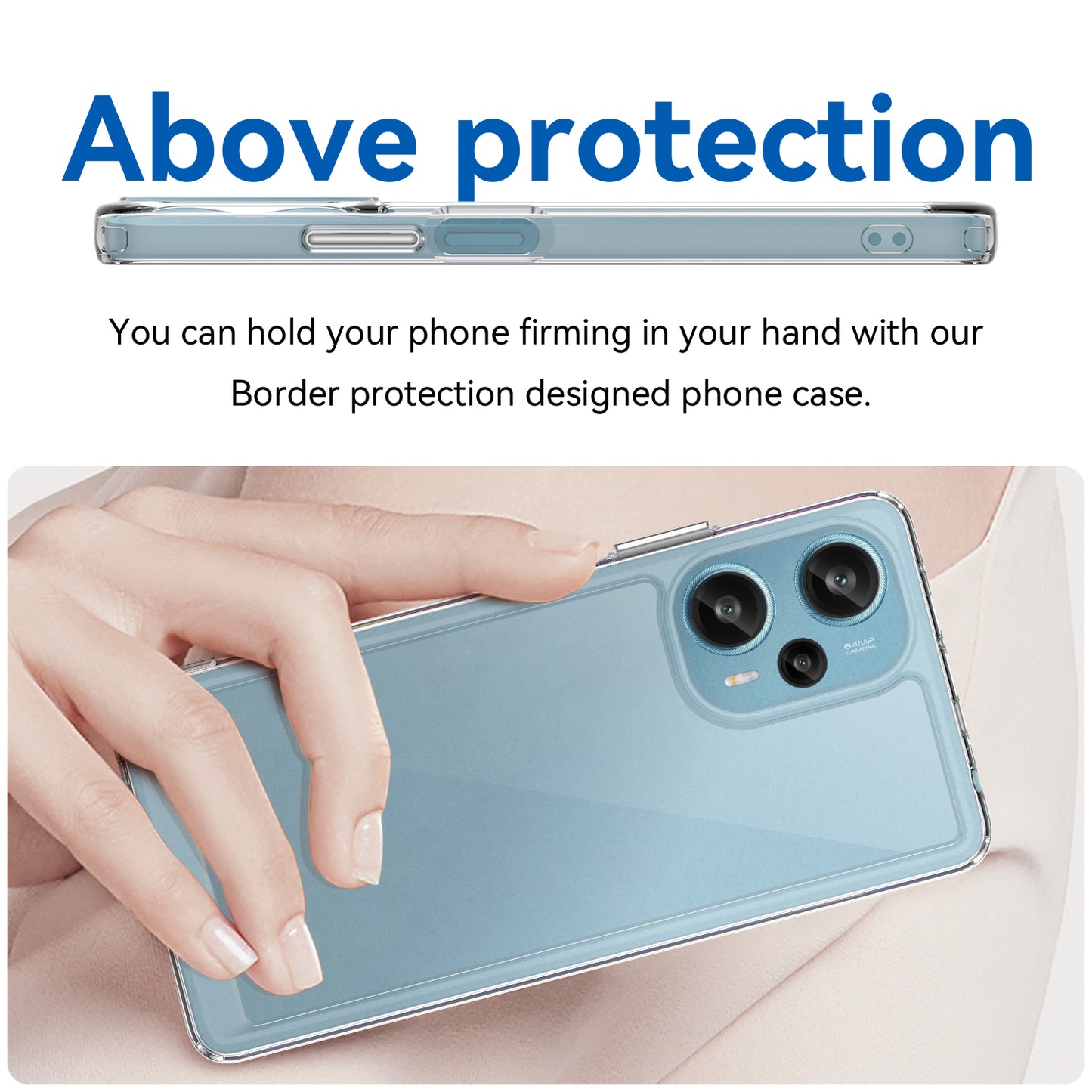 For Xiaomi Redmi Note 12 Turbo / Poco F5 5G Protective Phone Case TPU+Acrylic Anti-scratch Cover