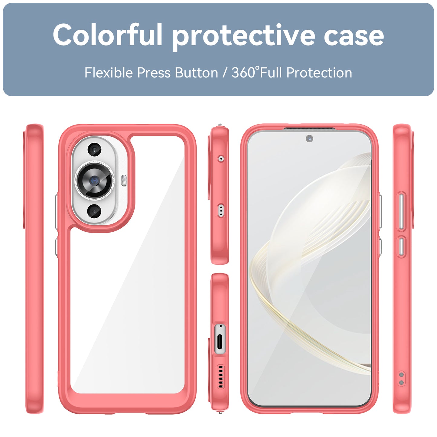 For Huawei nova 11 TPU+Acrylic Phone Case Drop-proof Transparent Phone Cover