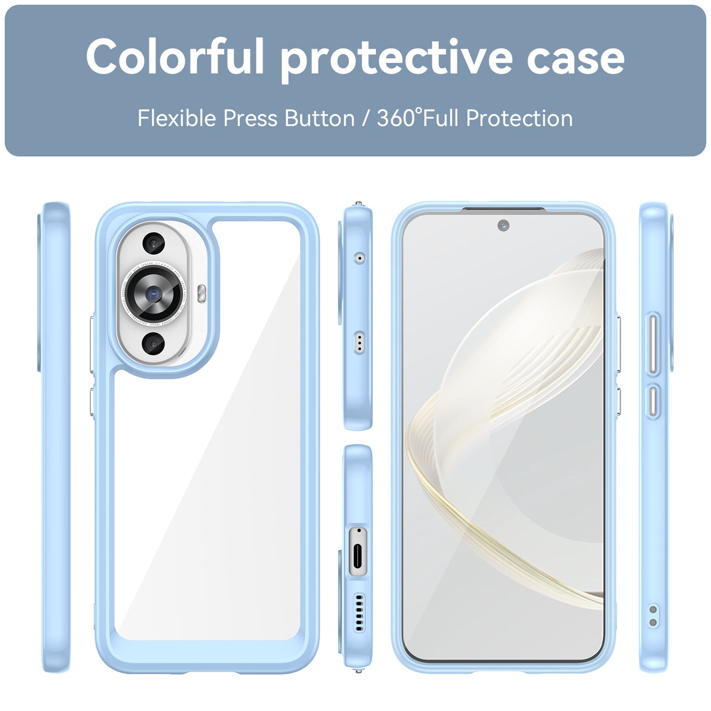 For Huawei nova 11 TPU+Acrylic Phone Case Drop-proof Transparent Phone Cover