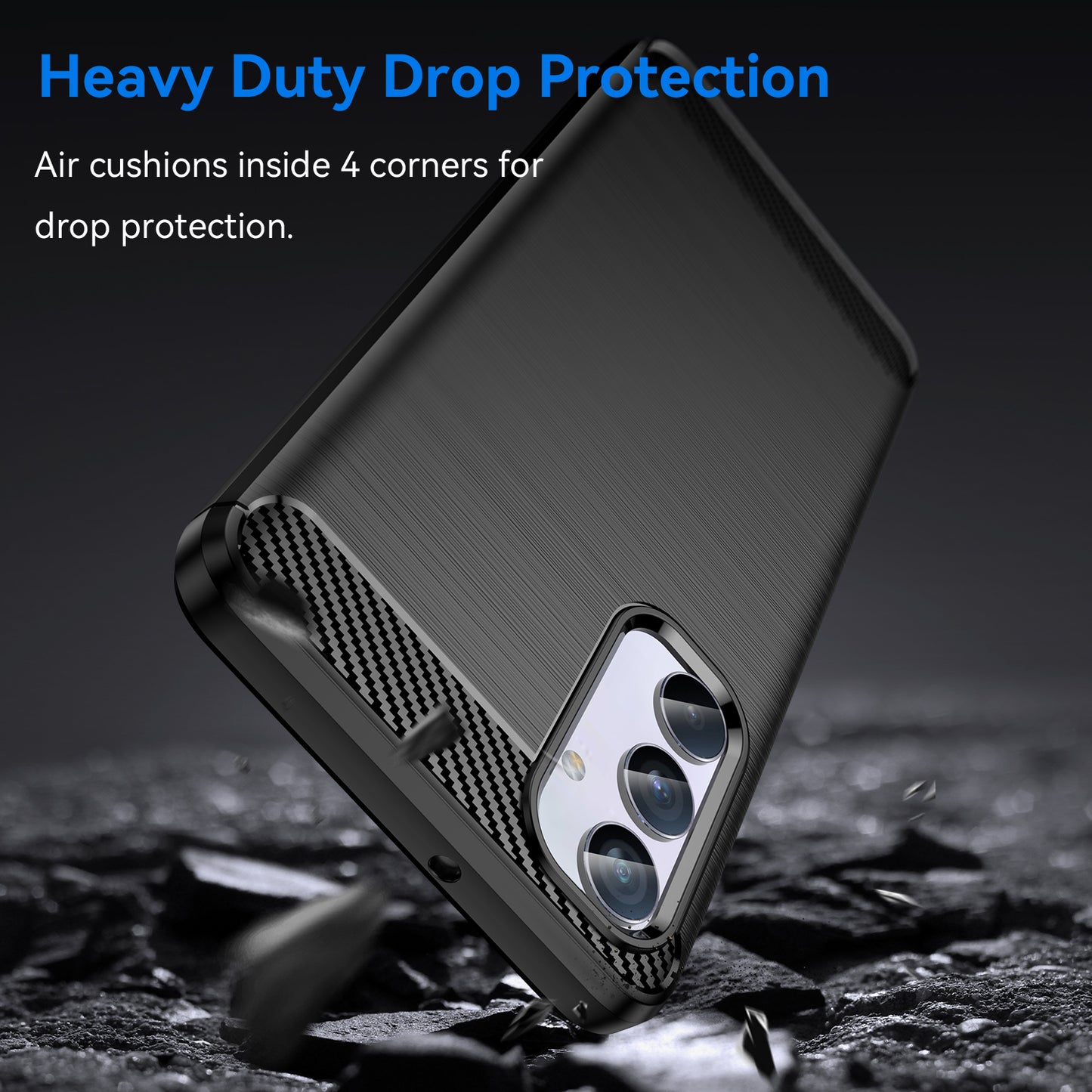 Brushed Shell for Samsung Galaxy M54 5G / F54 5G Carbon Fiber Texture Phone Case Phone TPU Cover