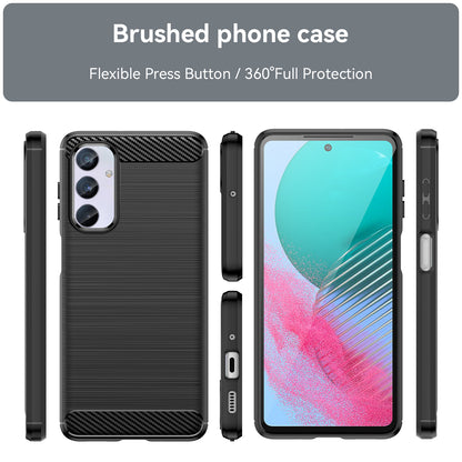 Brushed Shell for Samsung Galaxy M54 5G / F54 5G Carbon Fiber Texture Phone Case Phone TPU Cover