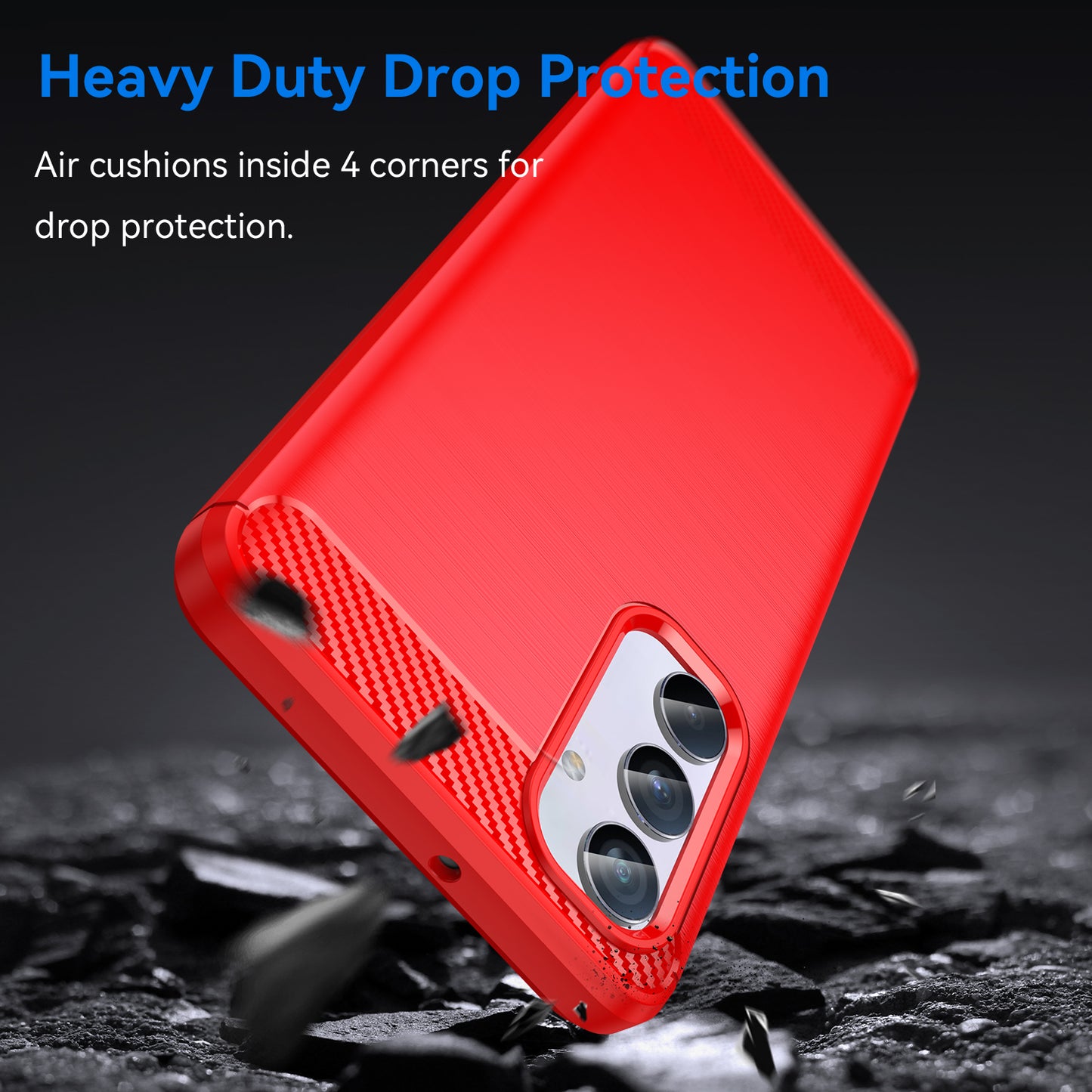 Brushed Shell for Samsung Galaxy M54 5G / F54 5G Carbon Fiber Texture Phone Case Phone TPU Cover