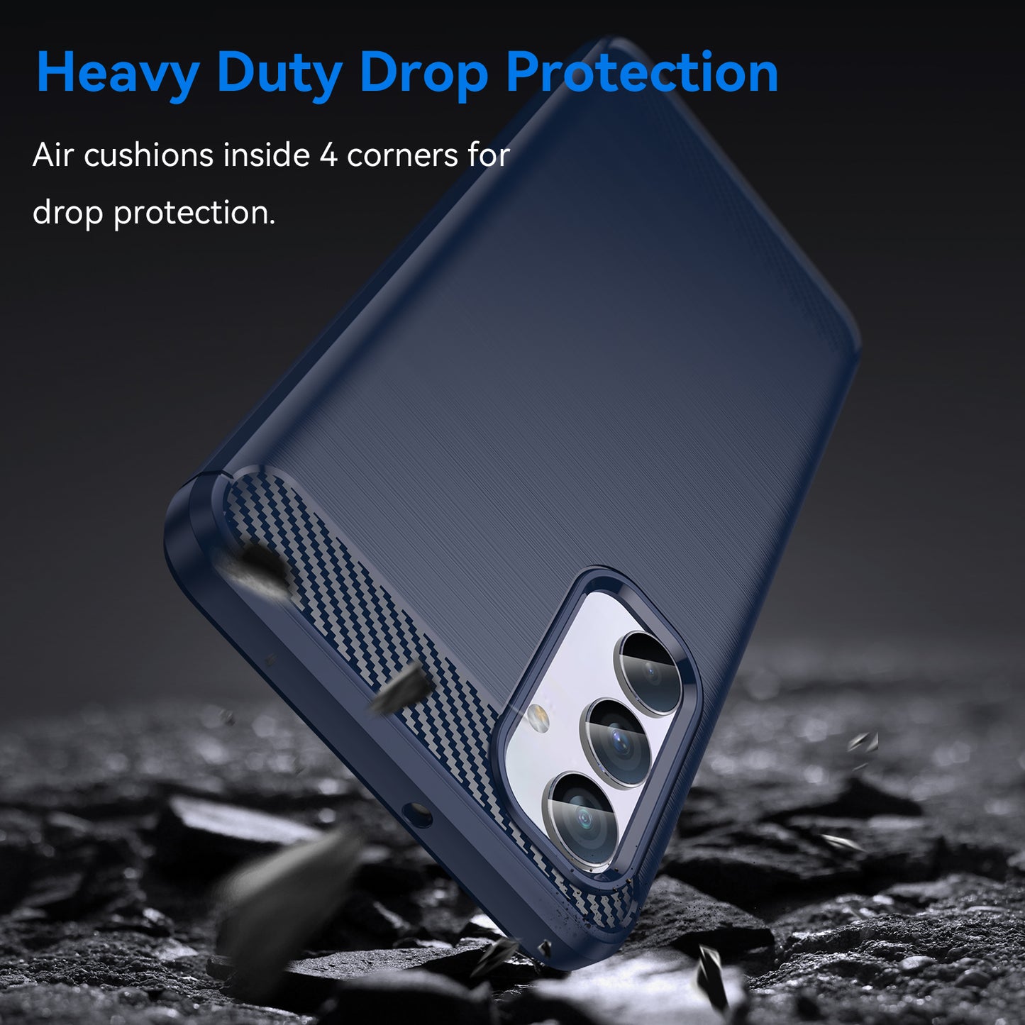 Brushed Shell for Samsung Galaxy M54 5G / F54 5G Carbon Fiber Texture Phone Case Phone TPU Cover