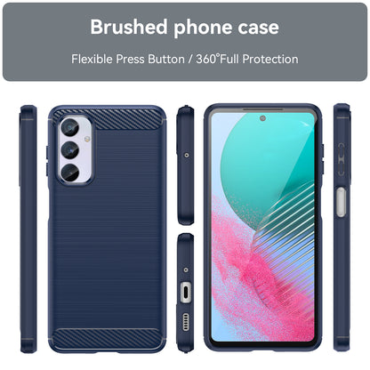 Brushed Shell for Samsung Galaxy M54 5G / F54 5G Carbon Fiber Texture Phone Case Phone TPU Cover