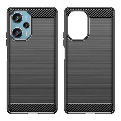 For Xiaomi Redmi Note 12 Turbo / Poco F5 5G Carbon Fiber Texture Brushed Case Phone TPU Cover