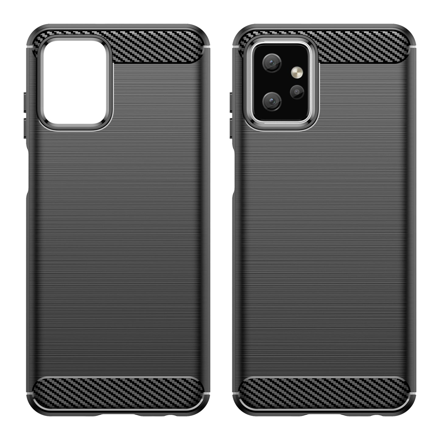 TPU Phone Cover for Motorola Moto G Power 5G Carbon Fiber Texture Brushed Back Protector Case