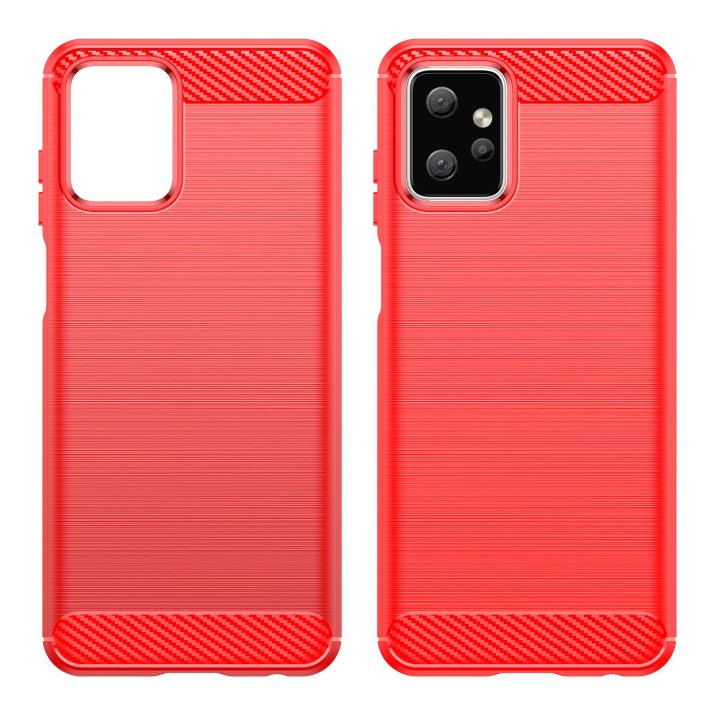 TPU Phone Cover for Motorola Moto G Power 5G Carbon Fiber Texture Brushed Back Protector Case