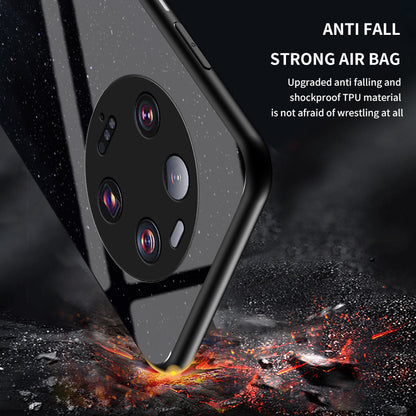 For Xiaomi 13 Ultra Starry Sky Pattern Printing Case Anti-Scratch PC+TPU+Tempered Glass Phone Cover