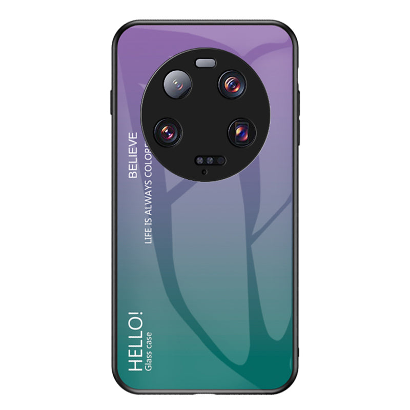 For Xiaomi 13 Ultra Gradient Tempered Glass Phone Case PC+TPU Anti-Scratch Cover