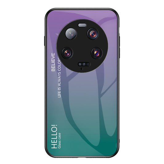 For Xiaomi 13 Ultra Gradient Tempered Glass Phone Case PC+TPU Anti-Scratch Cover