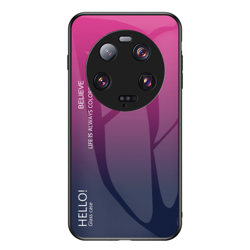 For Xiaomi 13 Ultra Gradient Tempered Glass Phone Case PC+TPU Anti-Scratch Cover