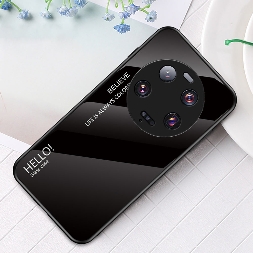 For Xiaomi 13 Ultra Gradient Tempered Glass Phone Case PC+TPU Anti-Scratch Cover