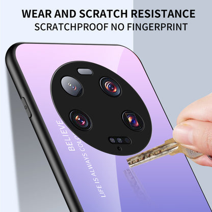 For Xiaomi 13 Ultra Gradient Tempered Glass Phone Case PC+TPU Anti-Scratch Cover