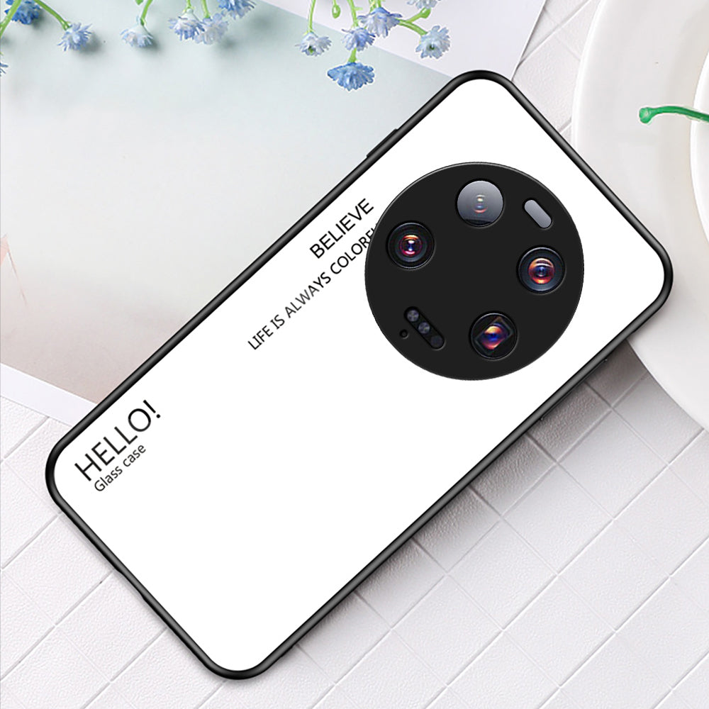 For Xiaomi 13 Ultra Gradient Tempered Glass Phone Case PC+TPU Anti-Scratch Cover