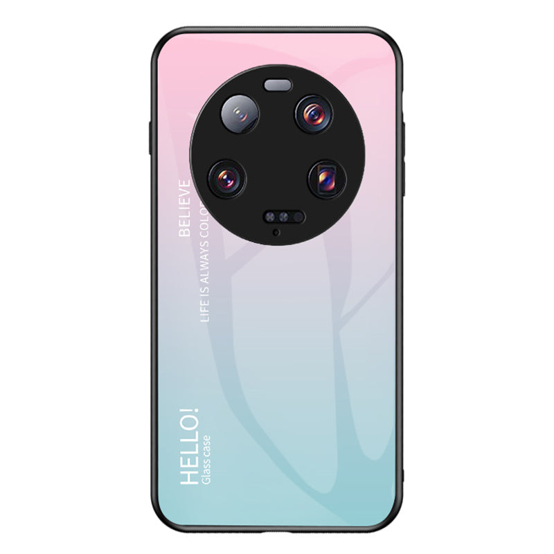 For Xiaomi 13 Ultra Gradient Tempered Glass Phone Case PC+TPU Anti-Scratch Cover