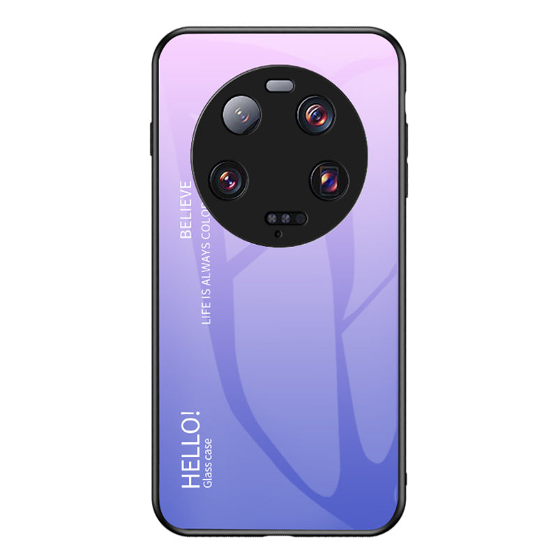 For Xiaomi 13 Ultra Gradient Tempered Glass Phone Case PC+TPU Anti-Scratch Cover