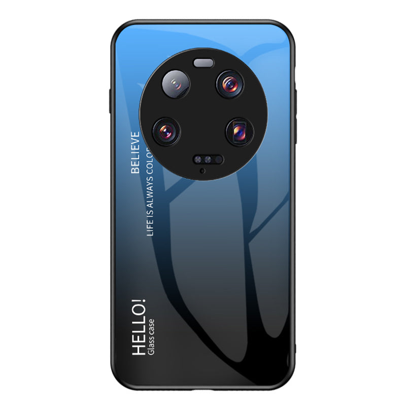 For Xiaomi 13 Ultra Gradient Tempered Glass Phone Case PC+TPU Anti-Scratch Cover