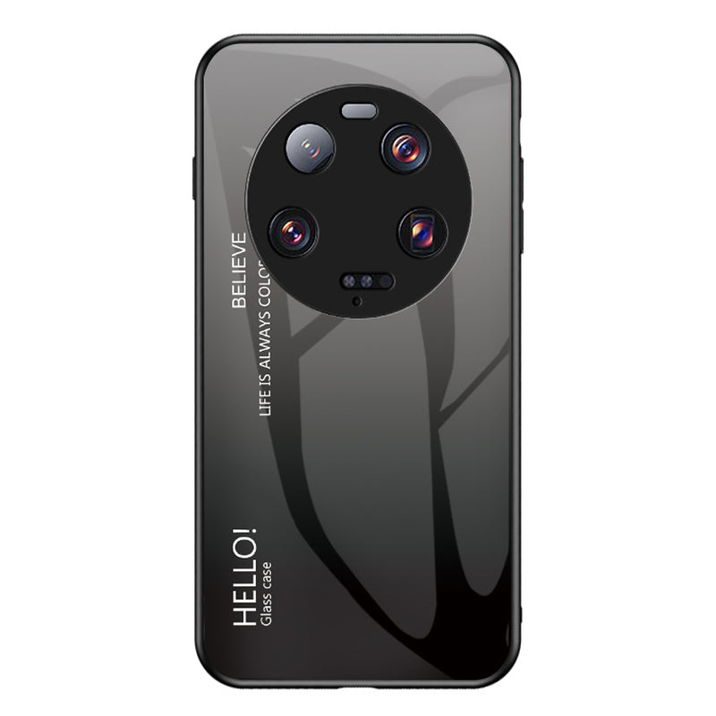 For Xiaomi 13 Ultra Gradient Tempered Glass Phone Case PC+TPU Anti-Scratch Cover