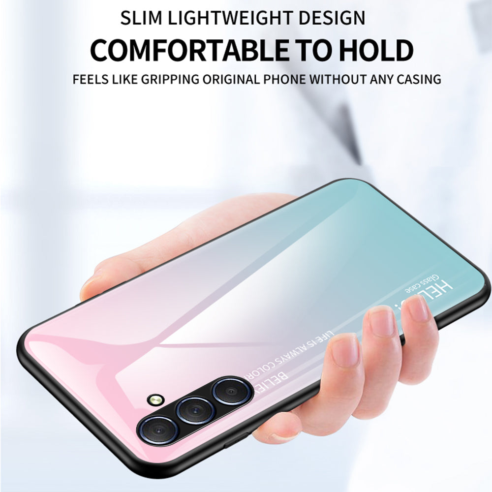 For Samsung Galaxy M54 5G / F54 5G Shockproof Phone Case PC + TPU + Tempered Glass Slim Case