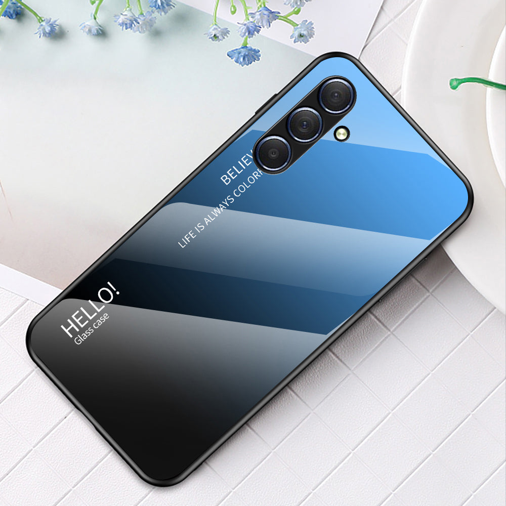 For Samsung Galaxy M54 5G / F54 5G Shockproof Phone Case PC + TPU + Tempered Glass Slim Case