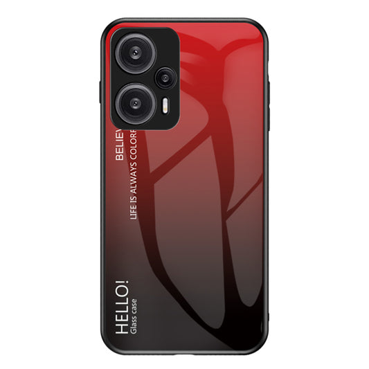 For Xiaomi Redmi Note 12 Turbo / Poco F5 5G Slim Phone Case PC + TPU + Tempered Glass Shockproof Cover