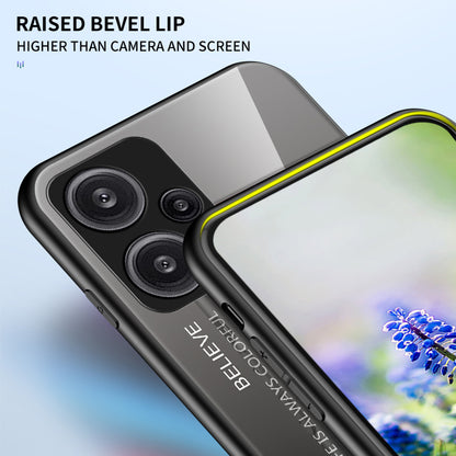 For Xiaomi Redmi Note 12 Turbo / Poco F5 5G Slim Phone Case PC + TPU + Tempered Glass Shockproof Cover