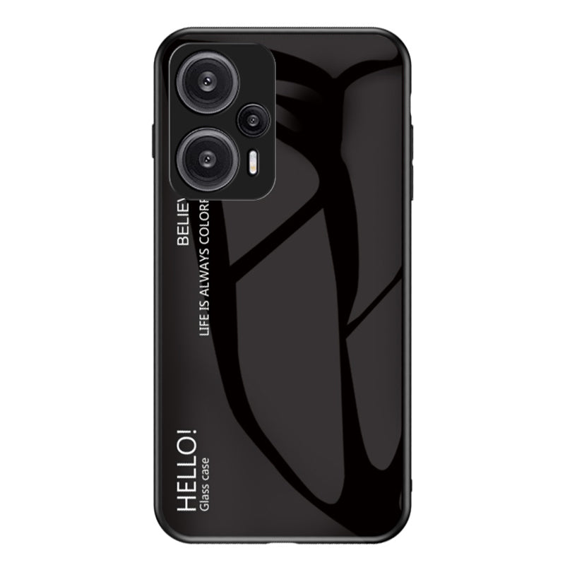 For Xiaomi Redmi Note 12 Turbo / Poco F5 5G Slim Phone Case PC + TPU + Tempered Glass Shockproof Cover