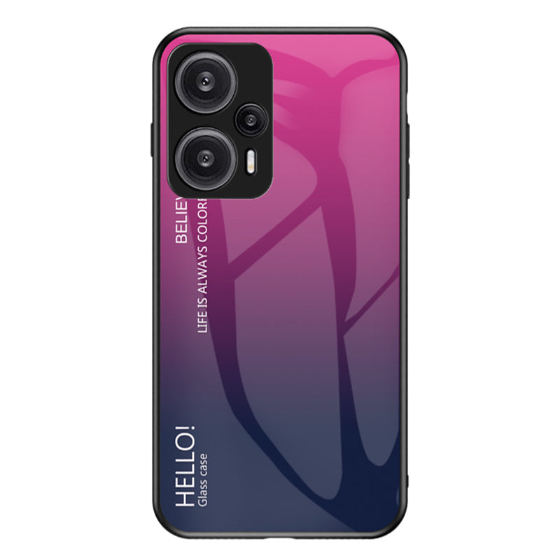 For Xiaomi Redmi Note 12 Turbo / Poco F5 5G Slim Phone Case PC + TPU + Tempered Glass Shockproof Cover