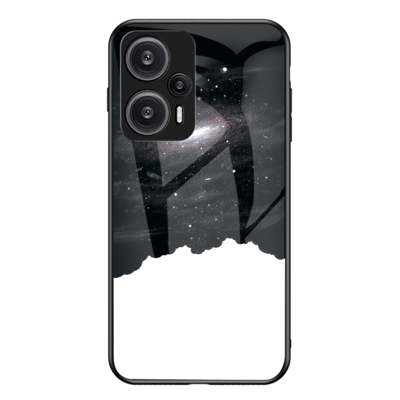 For Xiaomi Redmi Note 12 Turbo / Poco F5 5G Phone Case Pattern Printed PC+TPU+Tempered Glass Phone Cover