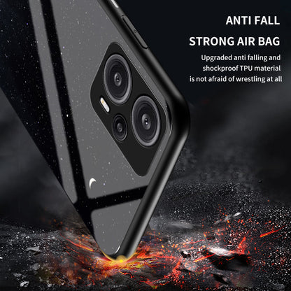 For Xiaomi Redmi Note 12 Turbo / Poco F5 5G Phone Case Pattern Printed PC+TPU+Tempered Glass Phone Cover