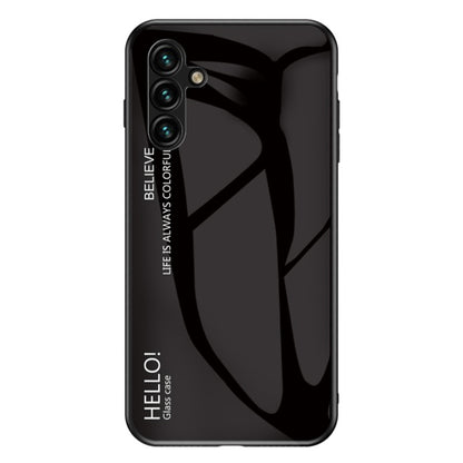 For Samsung Galaxy A24 4G Gradient Color Back Slim Case PC+TPU+Tempered Glass Phone Cover