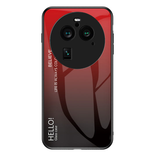 For Oppo Find X6 Pro Gradient Tempered Glass Phone Case PC+TPU Anti-Drop Cover