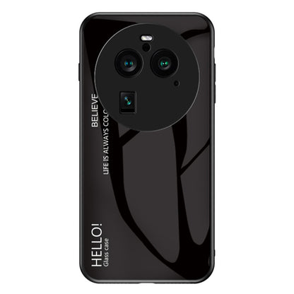 For Oppo Find X6 Pro Gradient Tempered Glass Phone Case PC+TPU Anti-Drop Cover