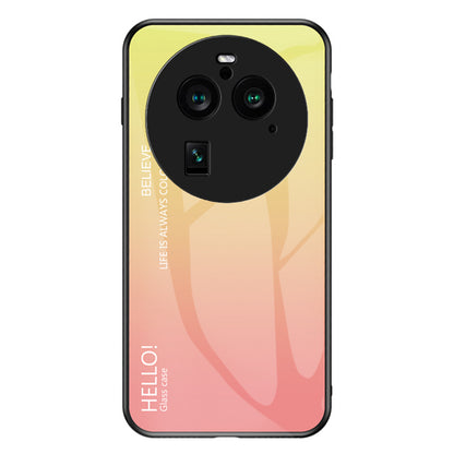 For Oppo Find X6 Pro Gradient Tempered Glass Phone Case PC+TPU Anti-Drop Cover