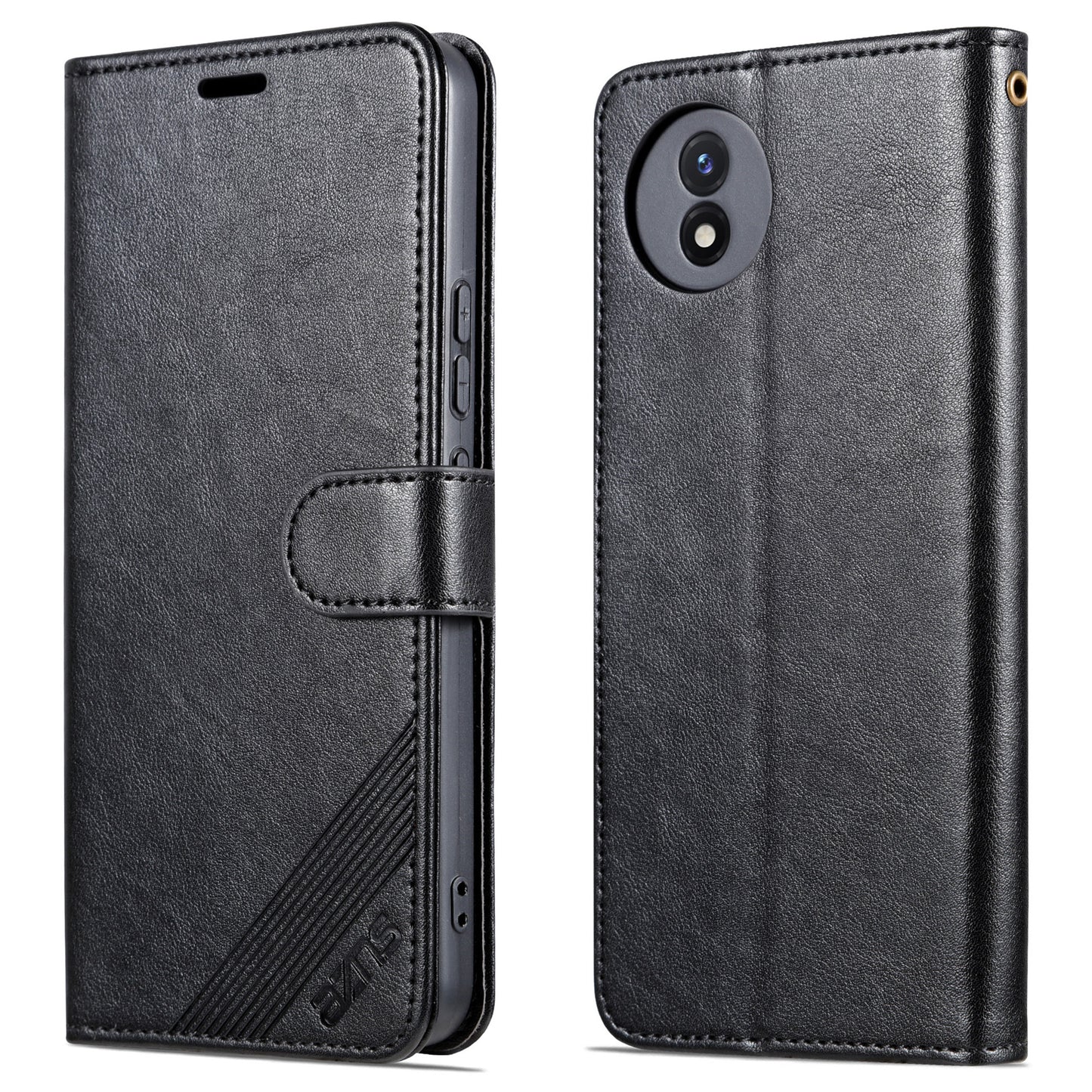 AZNS For vivo Y02 4G / Y02A 4G / Y11 (2023) PU Leather Protective Shell Stand Phone Wallet Case