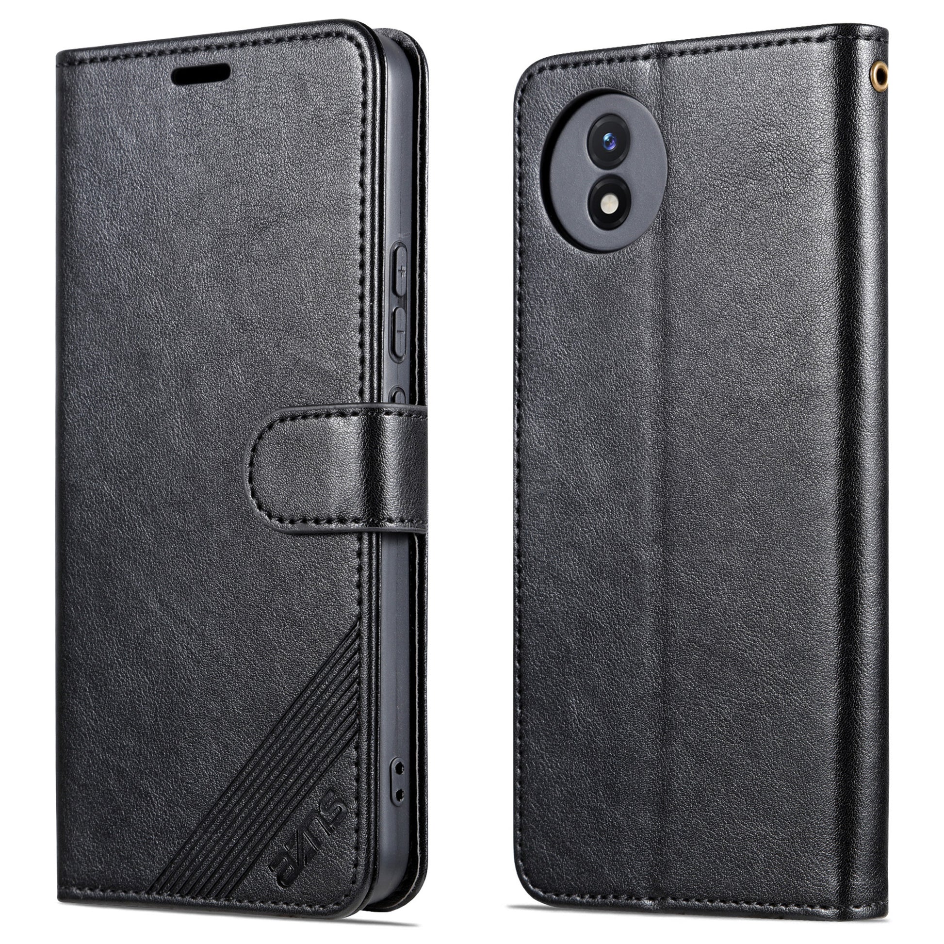 AZNS For vivo Y02 4G / Y02A 4G / Y11 (2023) PU Leather Protective Shell Stand Phone Wallet Case