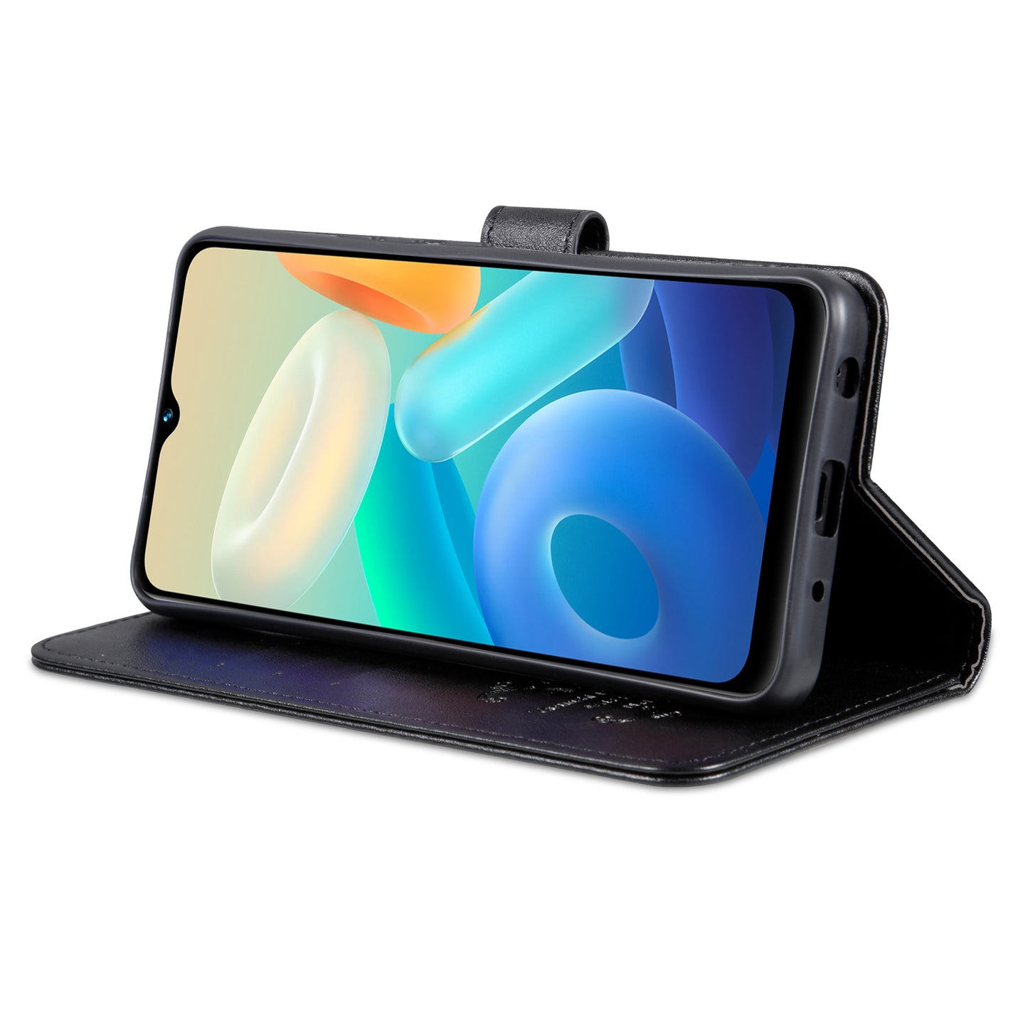 AZNS For vivo Y02 4G / Y02A 4G / Y11 (2023) PU Leather Protective Shell Stand Phone Wallet Case