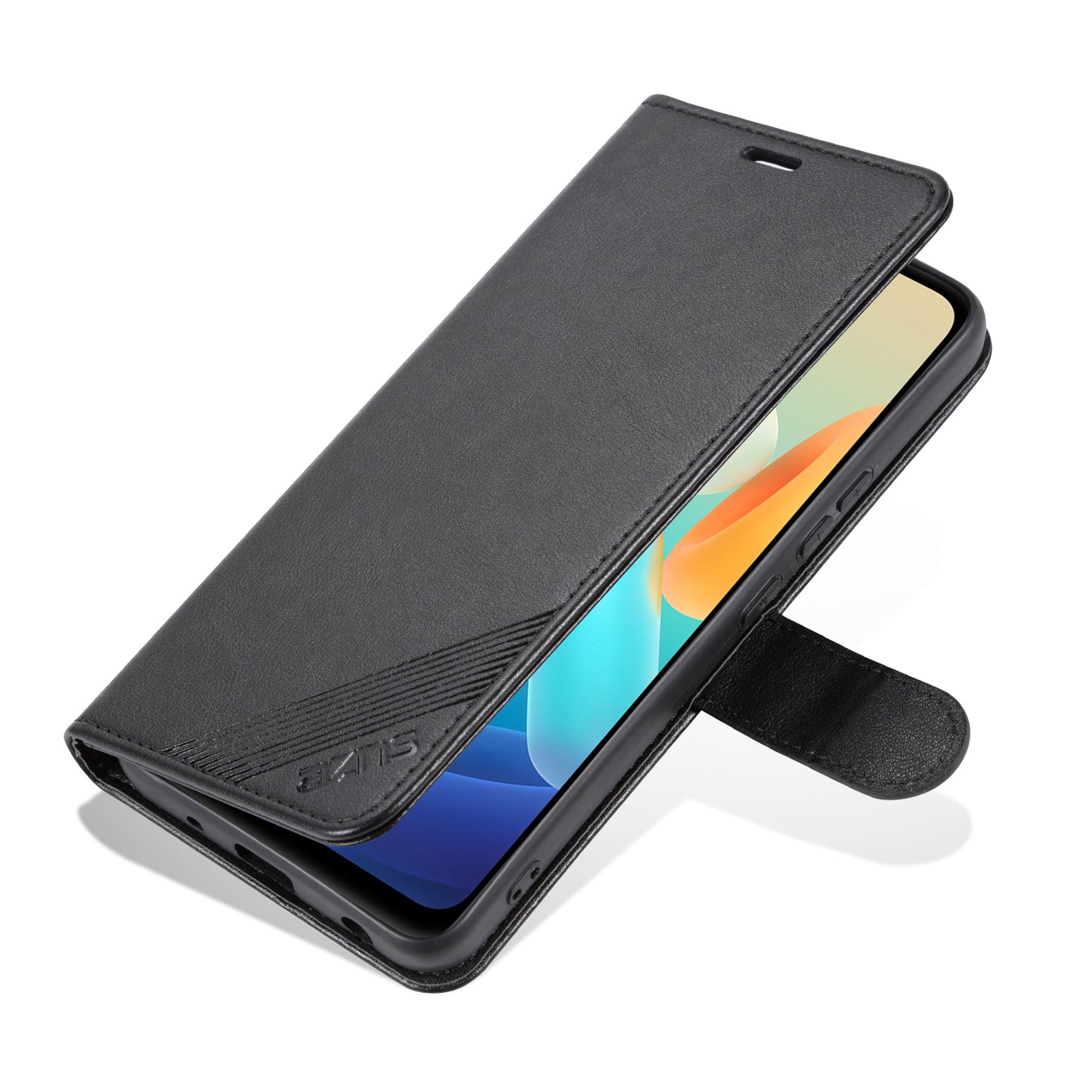 AZNS For vivo Y02 4G / Y02A 4G / Y11 (2023) PU Leather Protective Shell Stand Phone Wallet Case