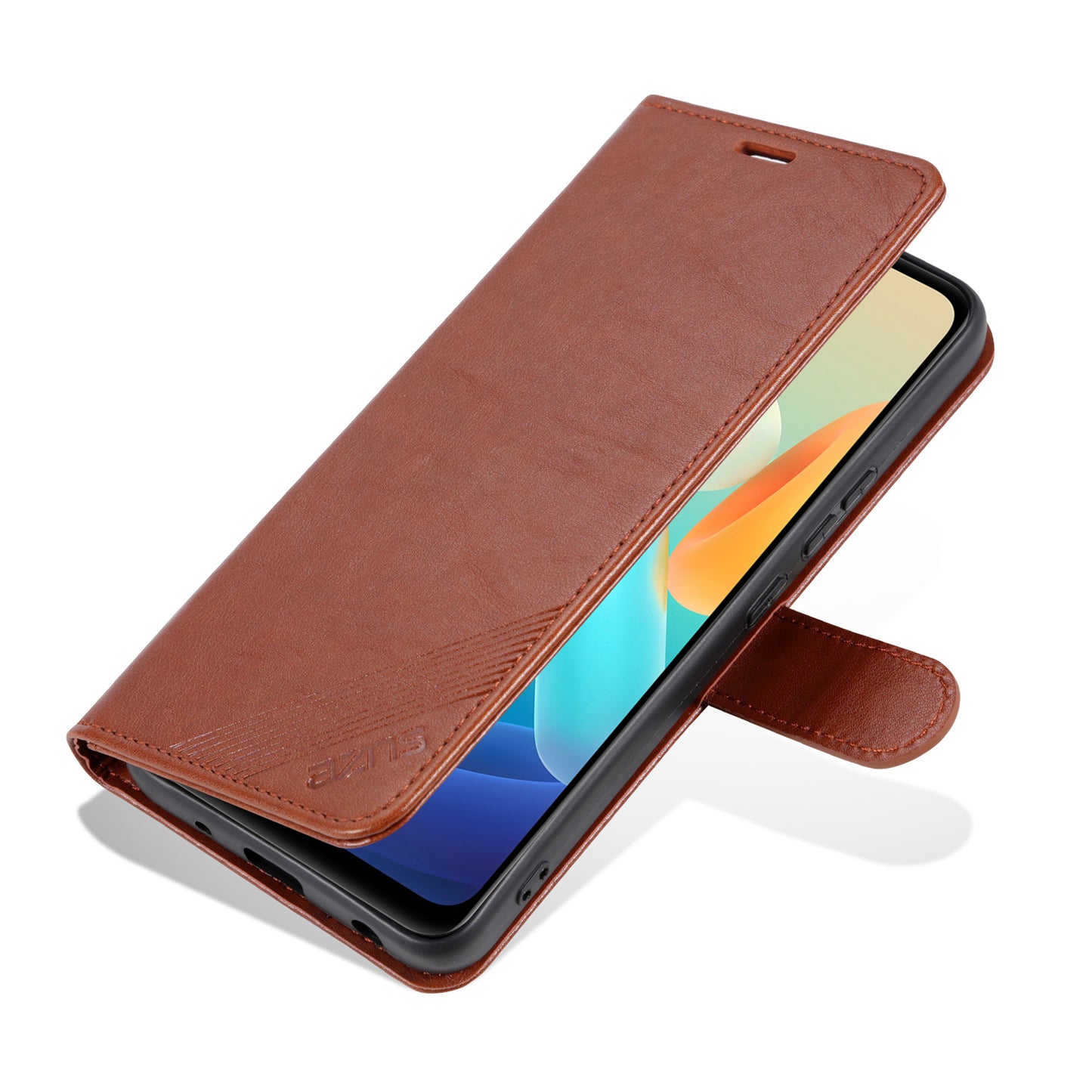 AZNS For vivo Y02 4G / Y02A 4G / Y11 (2023) PU Leather Protective Shell Stand Phone Wallet Case